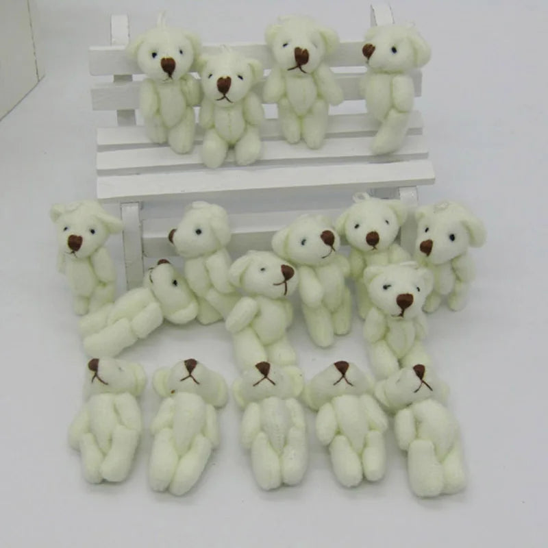 100 Pcs Kawaii Mini Teddy Bear Plush Toys - Perfect Wedding Gifts & Cute Collectibles!